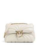 Pinko Love Puff Classic Borsa a spalla bianco seta/antique gold