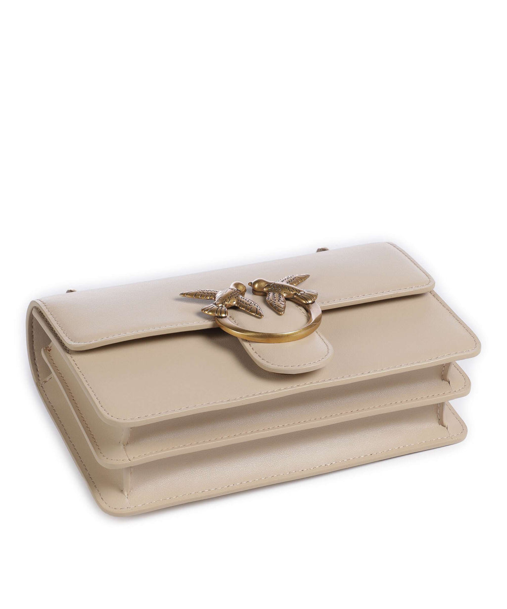 Pinko Love One Mini Shoulder bag beige/grigio fumo/antique gold