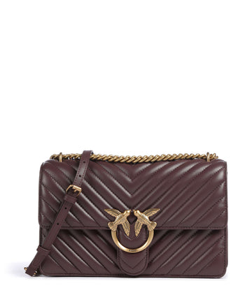 Pinko Love One Classic Borsa a spalla cioccolato amaro/antique gold