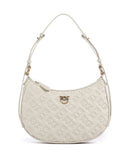 Pinko Half Moon Mini Borsa a spalla bianco seta/antique gold