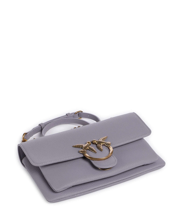 Pinko Love Soft Mini Shoulder bag cenerre viola/antique gold