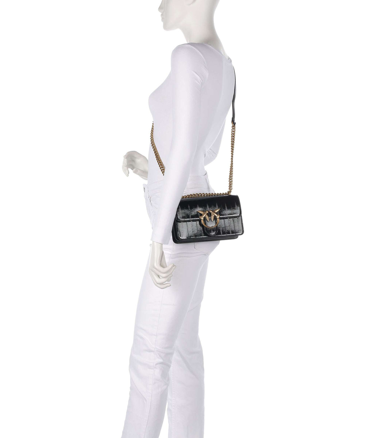 Pinko Love One Mini Shoulder bag nero/antique gold