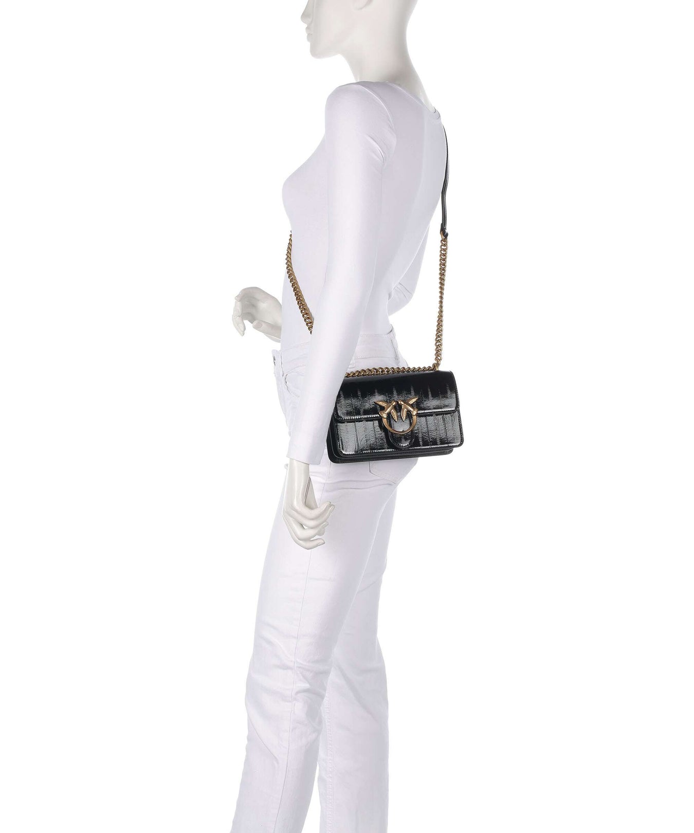 Pinko Love One Mini Shoulder bag nero/antique gold