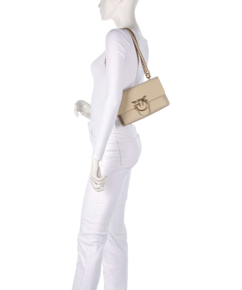 Pinko Love Soft Mini Shoulder bag beige/grigio fumo/antique gold