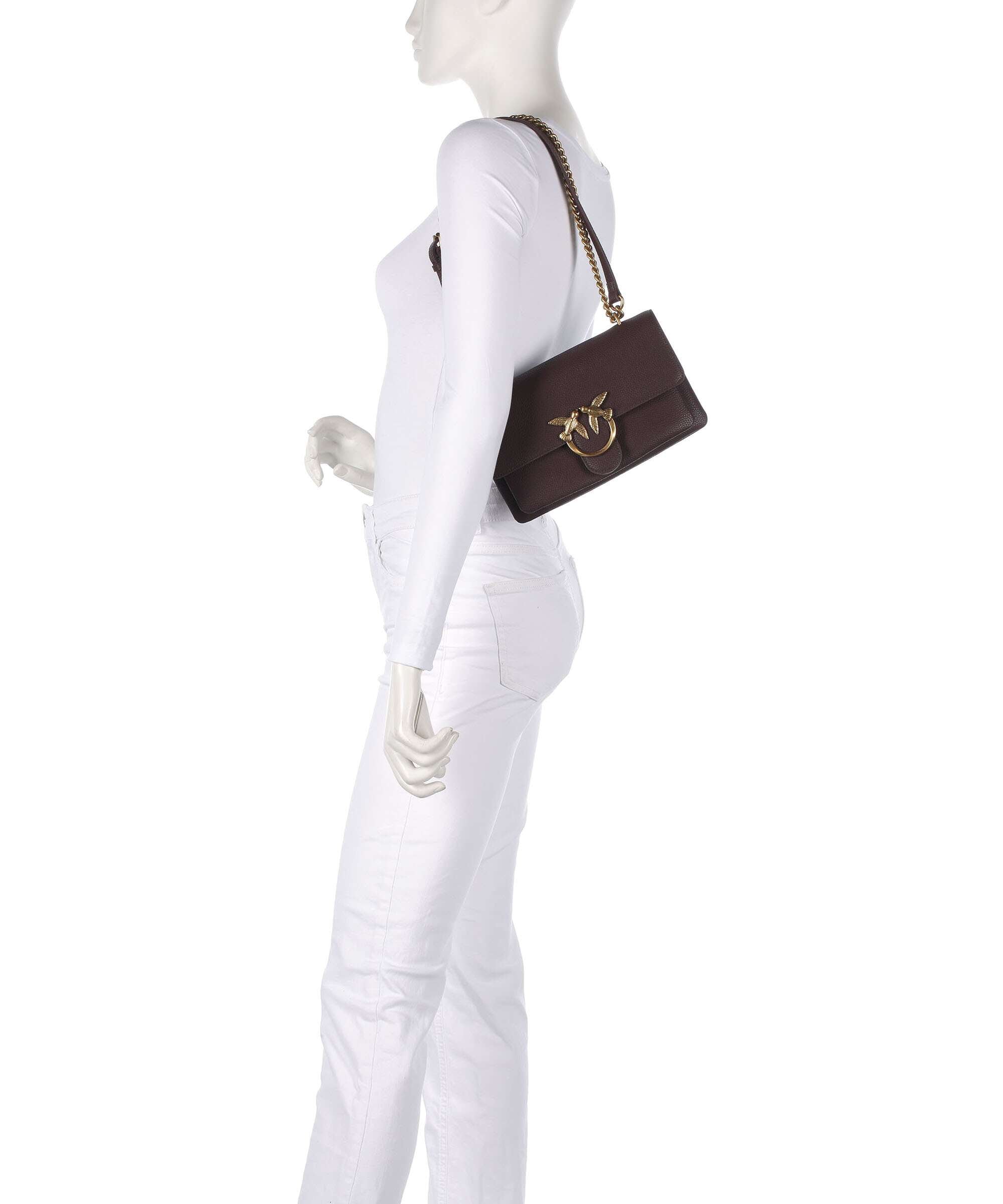 Pinko Love Soft Mini Shoulder bag uva di catawba/antique gold