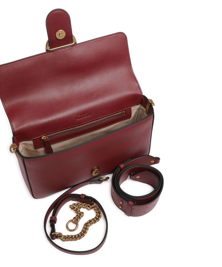 Pinko Love One Classic Slouchy Shoulder bag bordeaux merlot/antique gold