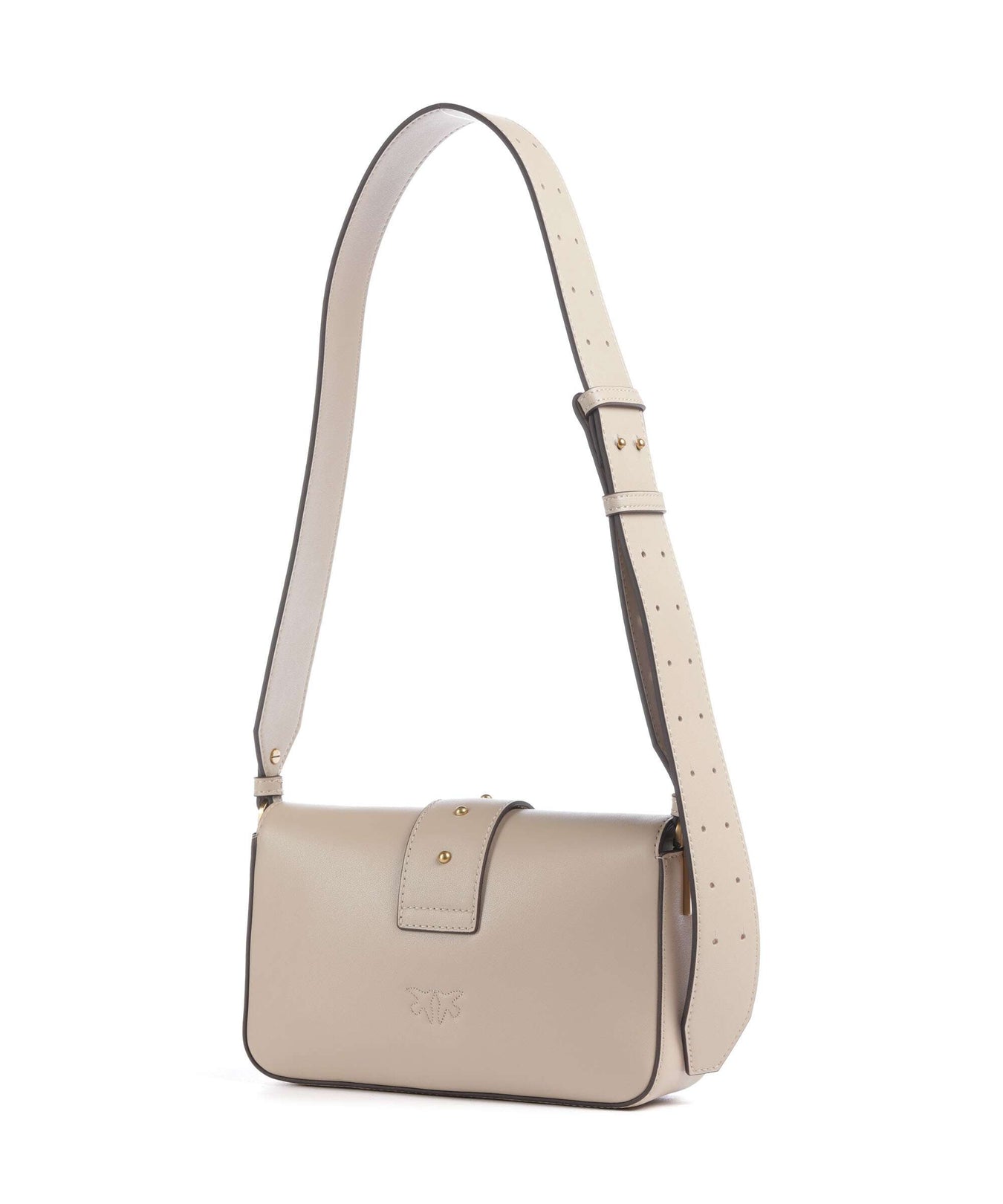 Pinko Love One Mini Slouchy Shoulder bag beige/grigio fumo/antique gold