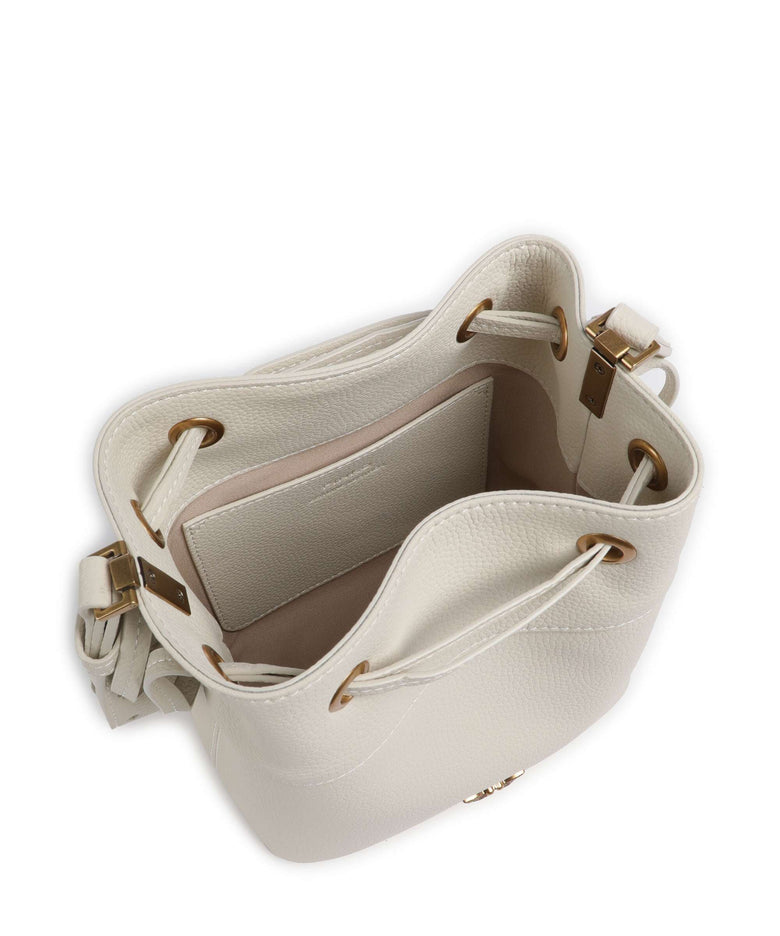 Pinko Secchiello Mini Bucket bag bianco seta/antique gold
