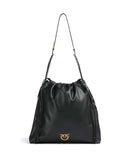 Pinko Extra Slouchy Borsa a secchiello nero/antique gold
