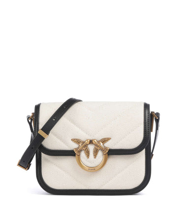 Pinko Love Box Mini Borsa a tracolla beige/navy stripes