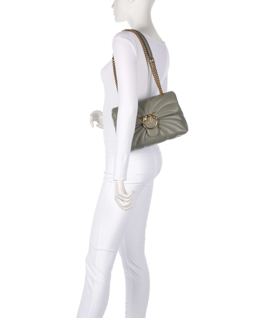 Pinko Love Puff Classic Shoulder bag verde vertiver/antique gold