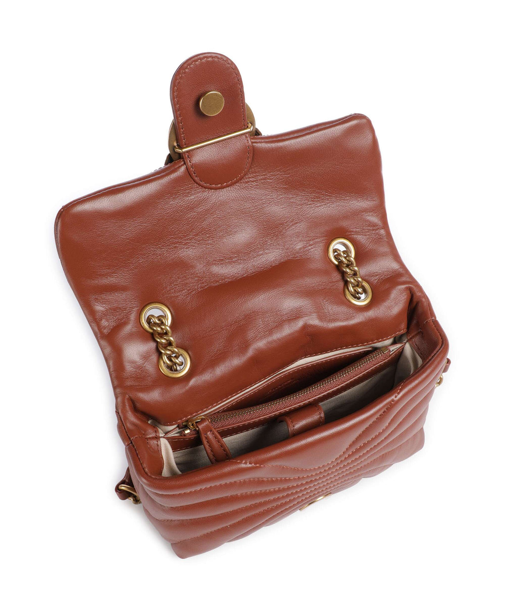Pinko Love Puff Mini Shoulder bag arabo/antique gold