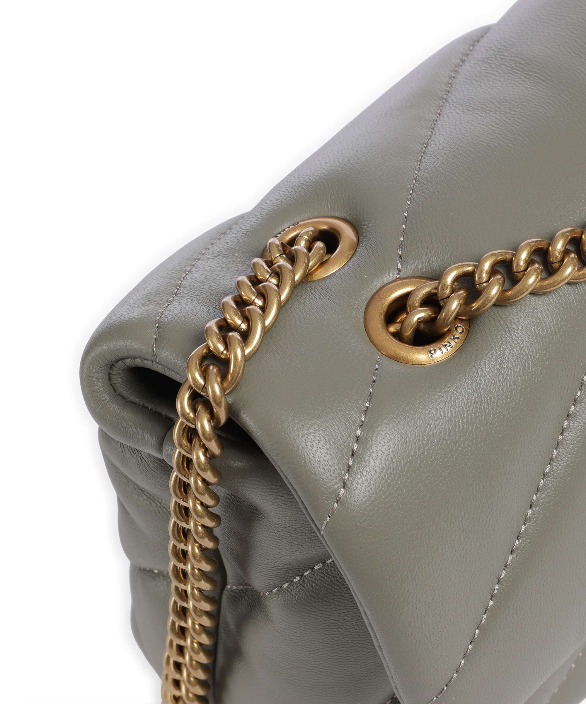 Pinko Love Puff Mini Shoulder bag verde vertiver/antique gold
