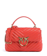 Pinko Love Lady Puff Mini Borsa a mano rosso mandarino/antique gold