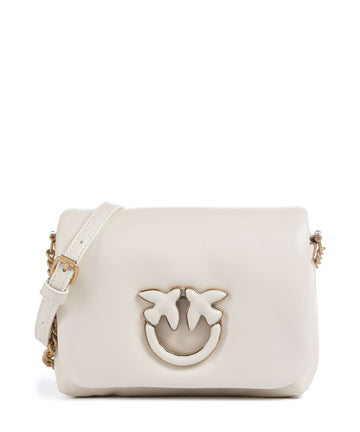 Pinko Love Click Puff Baby Borsa a tracolla bianco seta/antique gold