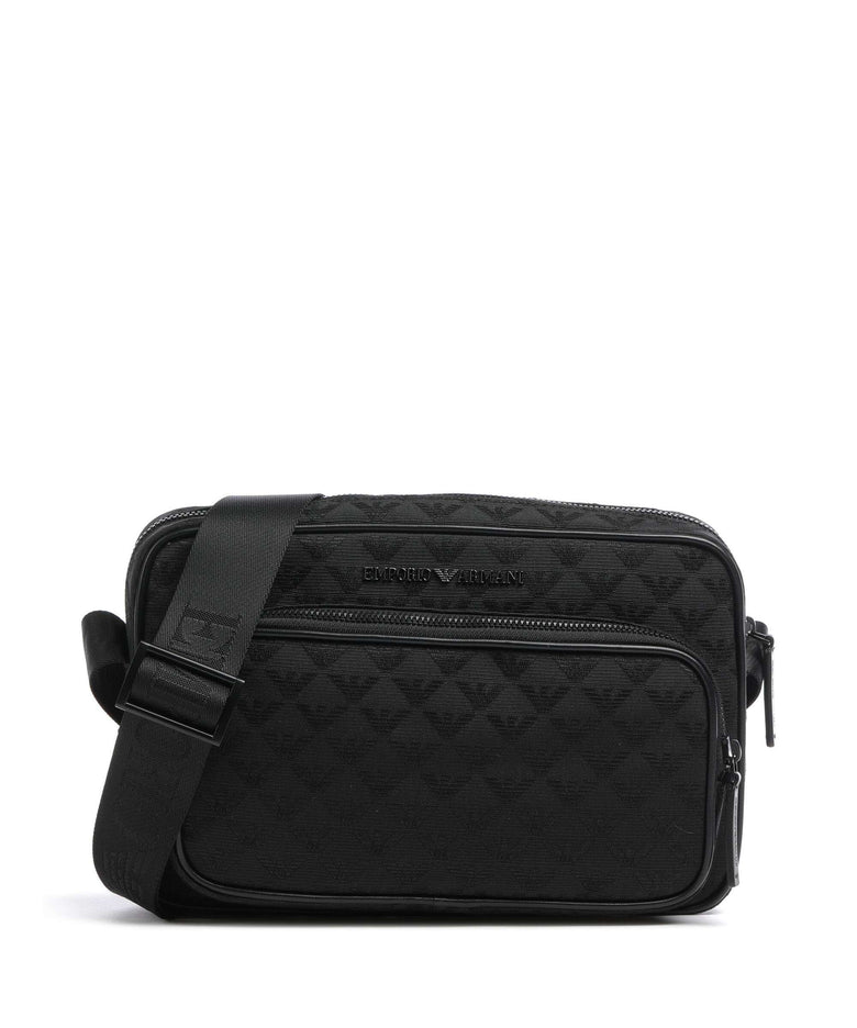 Emporio Armani Omnia Jacquard Crossbody bag black