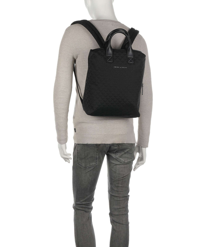 Emporio Armani Omnia Jacquard Backpack black