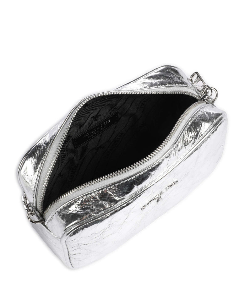 Patrizia Pepe Crossbody bag craquele silver