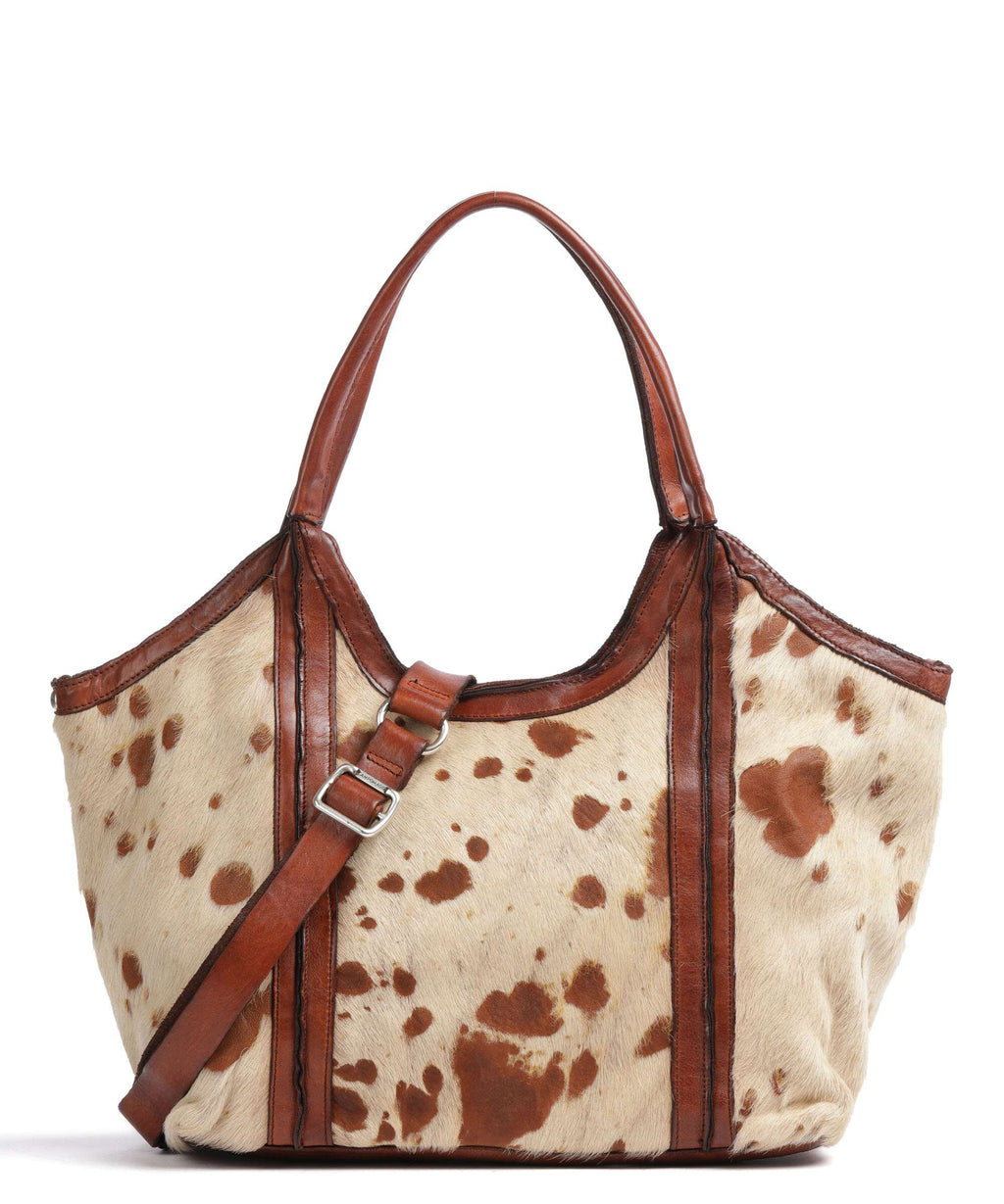 Campomaggi Tote bag bianco/beige/cognac