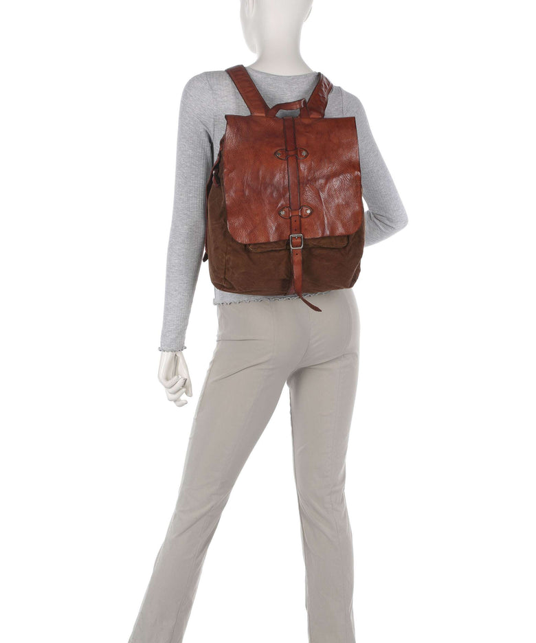 Campomaggi Backpack verde militare/cognac