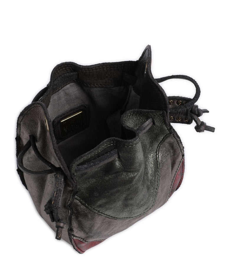 Campomaggi Bucket bag military/red/dark grey