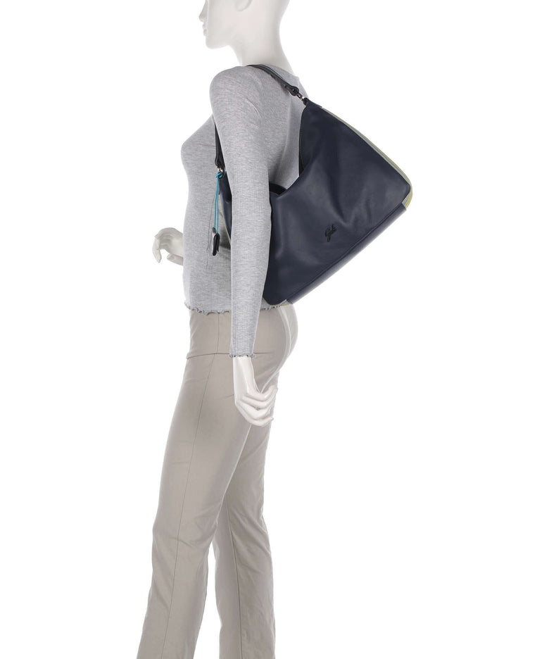 Gabs Stripes Calliope Hobo bag inchiostro blu