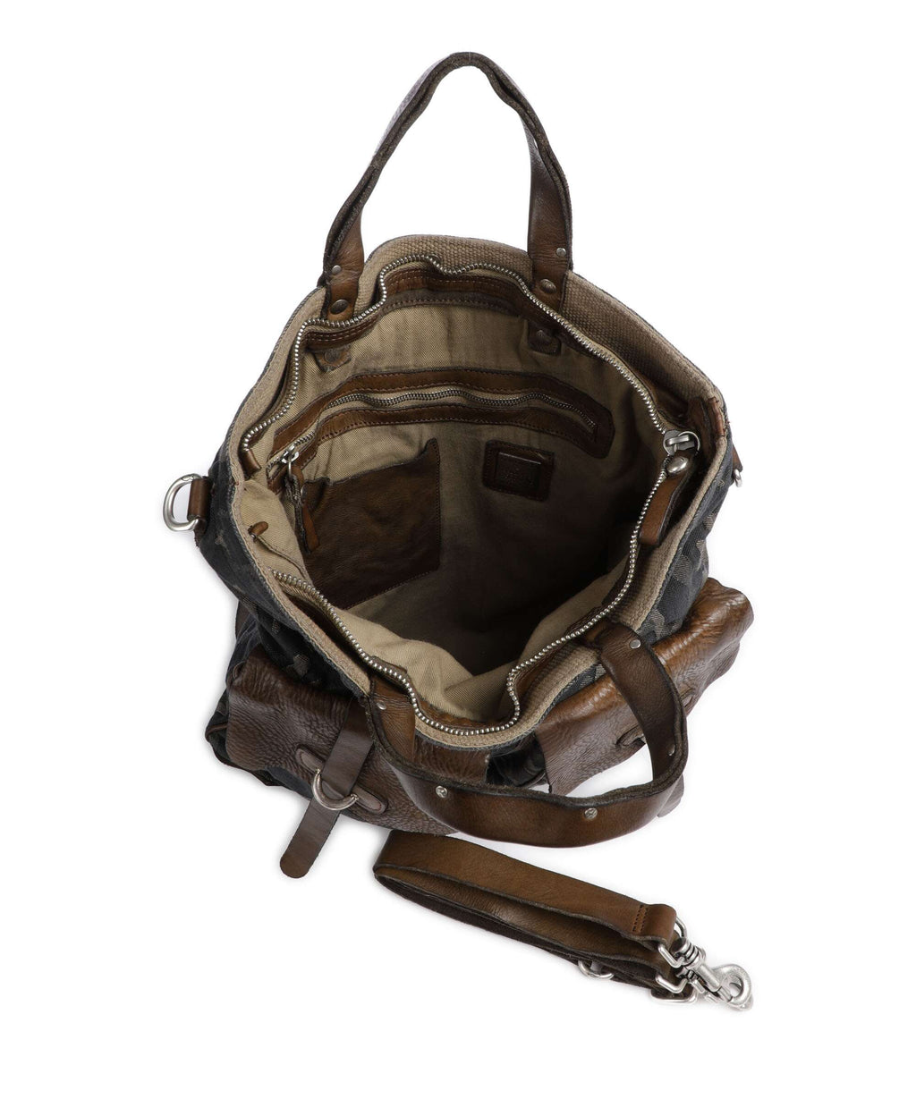 Campomaggi Backpack bag camouflage blue/verde military