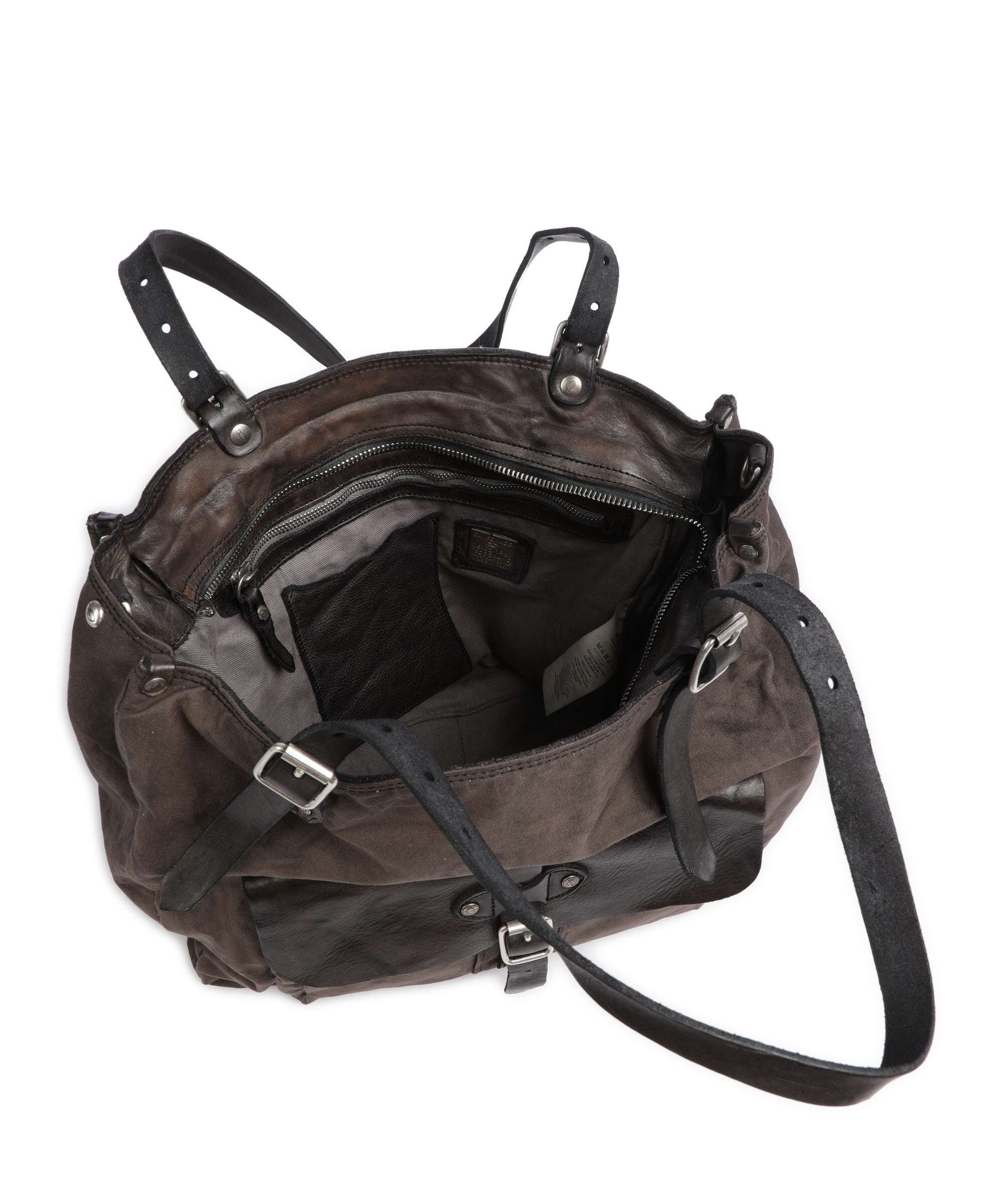 Campomaggi Tote bag verde militare/grigio
