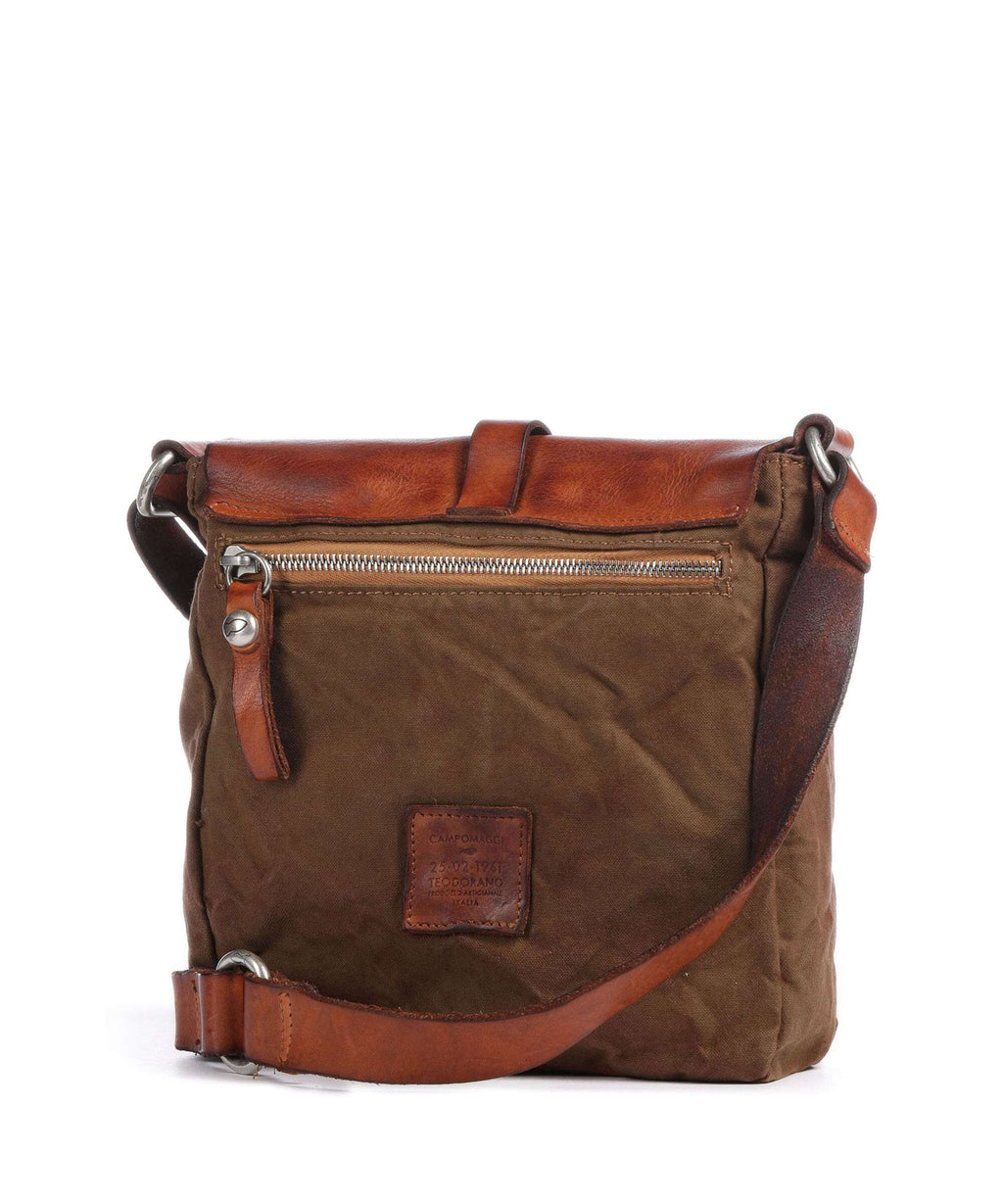 Campomaggi Crossbody bag verde militare/cognac