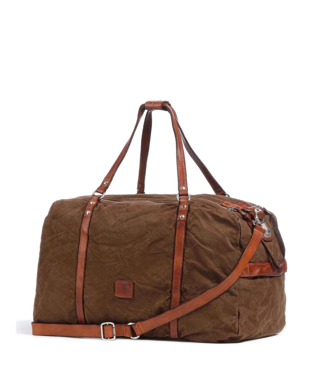 Campomaggi Weekend bag verde militare/cognac