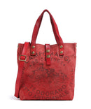 Campomaggi Borsa a mano beige/rosso/moro