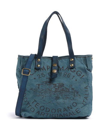Campomaggi Borsa a mano beige/zaffiro/moro