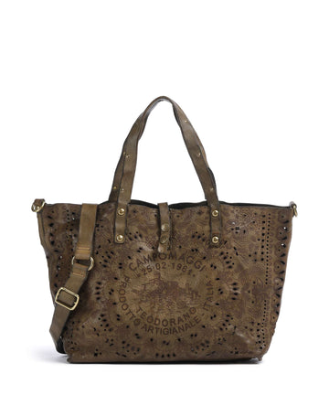 Campomaggi Borsa shopper verde militare