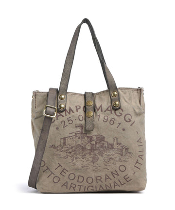 Campomaggi Borsa a mano beige/cement moro