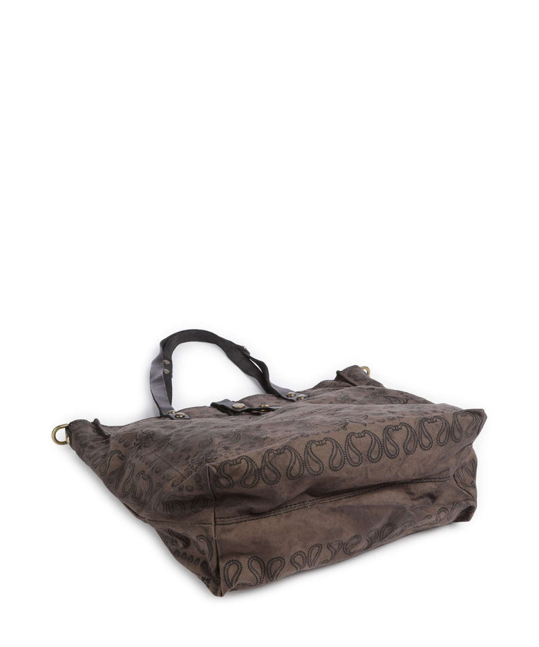 Campomaggi Tote bag verde militare/nera