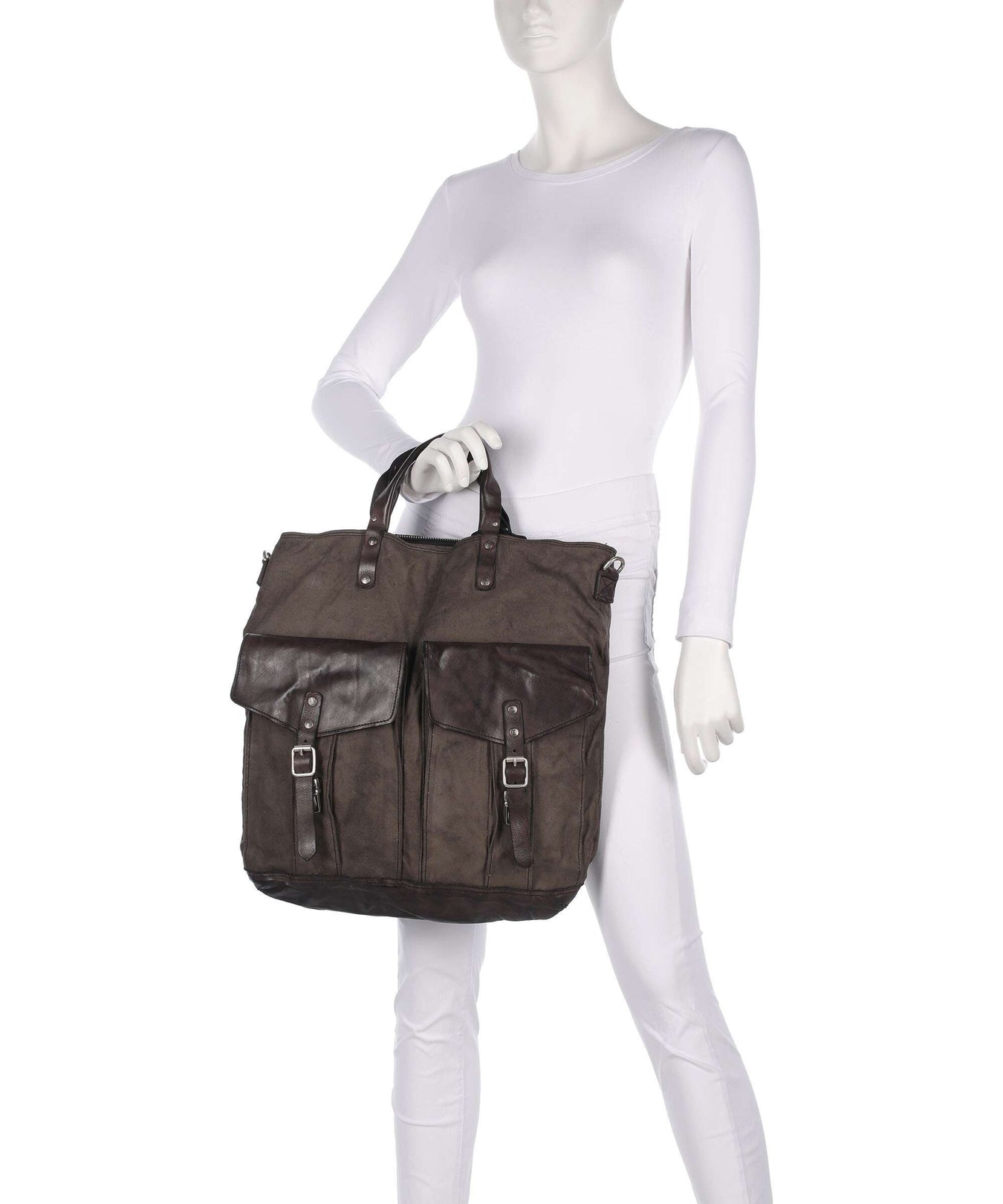 Campomaggi Backpack bag verde militare/grigio