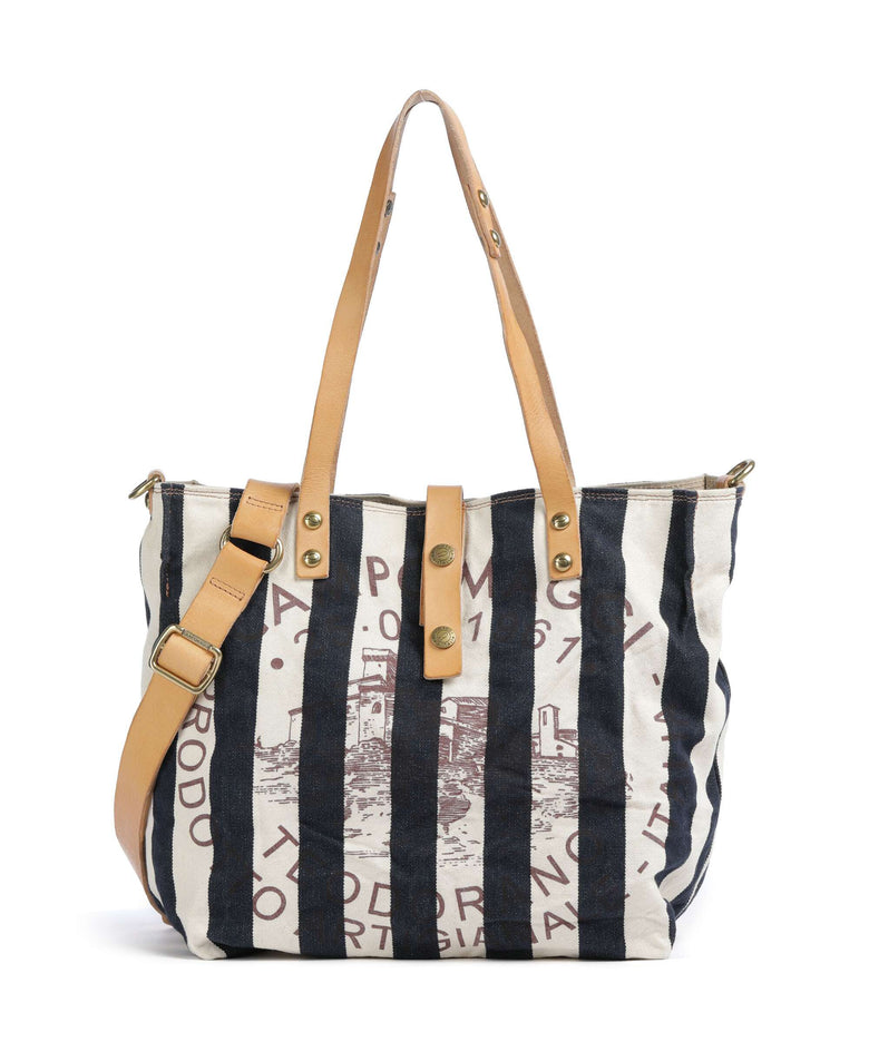 Campomaggi Tote bag blue/beige