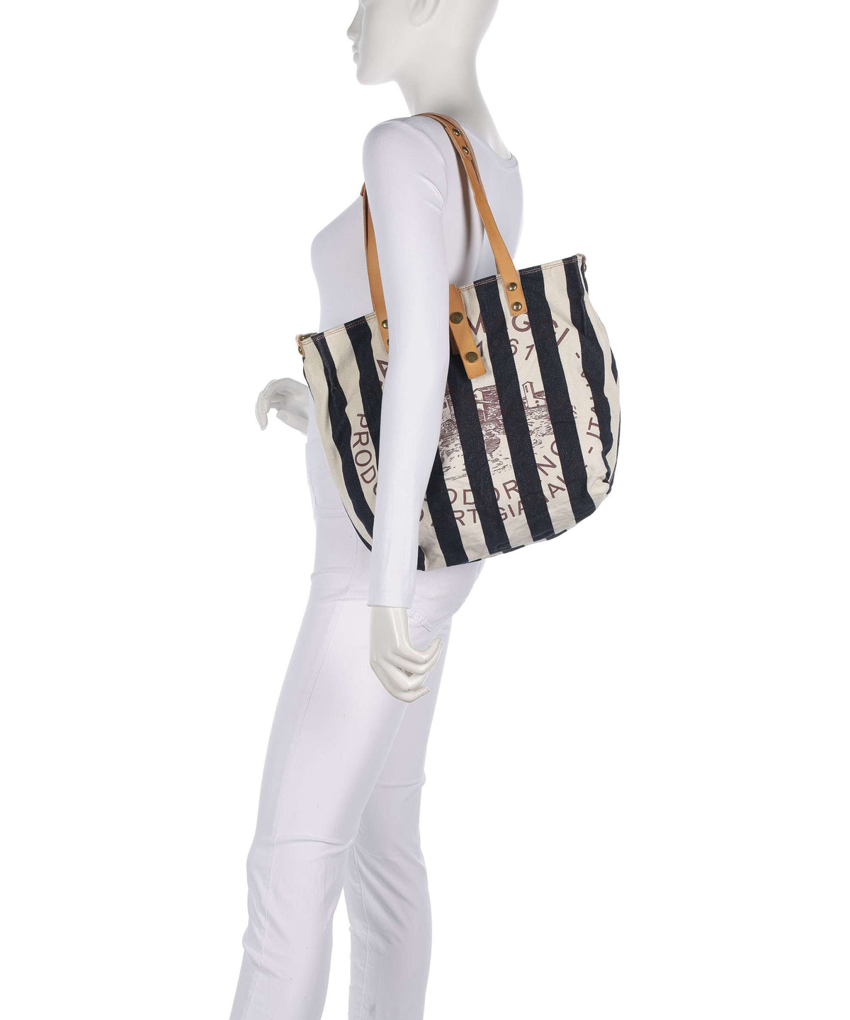 Campomaggi Tote bag blue/beige