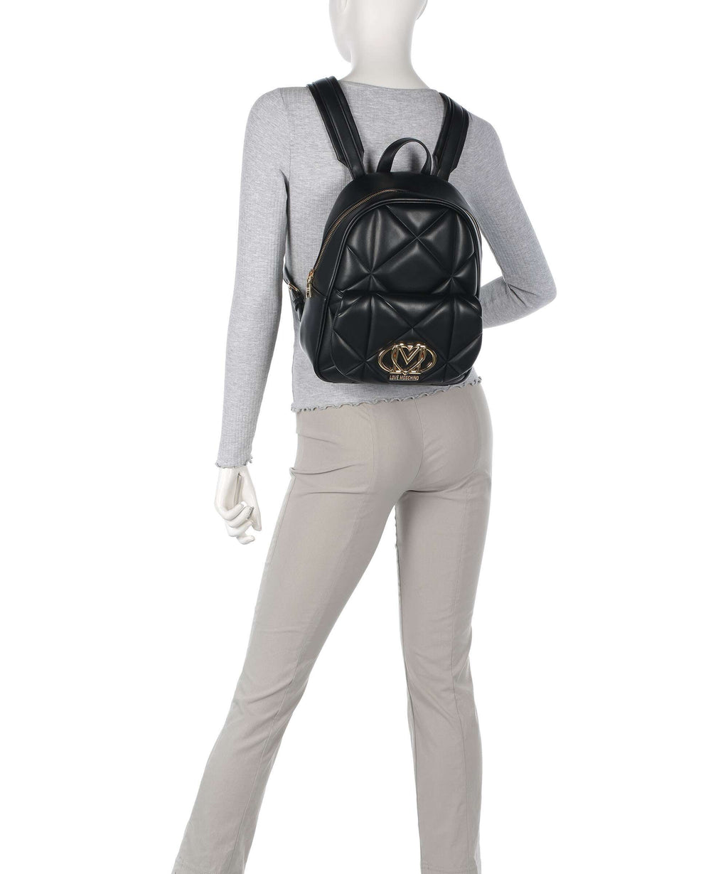 Love Moschino Embossed Q Backpack nero