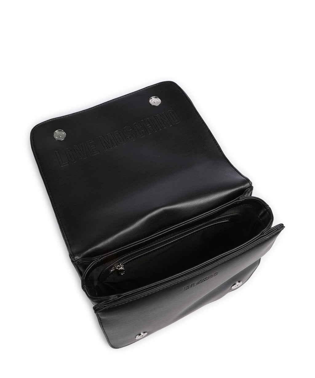 Love Moschino Quilted Laminated Shoulder bag nero