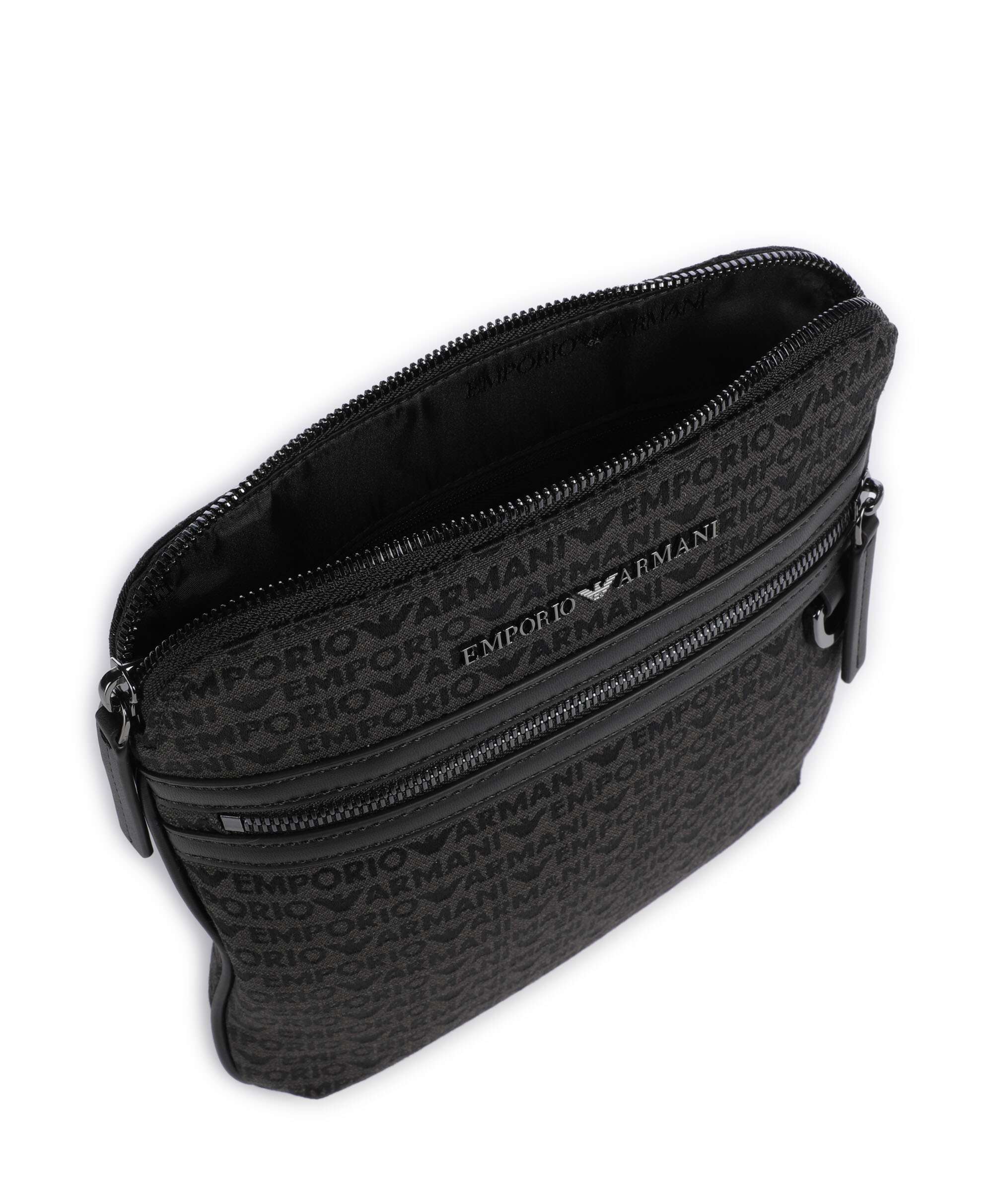 Emporio Armani Logo Jacquard Crossbody bag bristol black