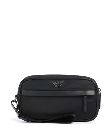 Emporio Armani Recycled Nylon Borsa da toilette black beauty
