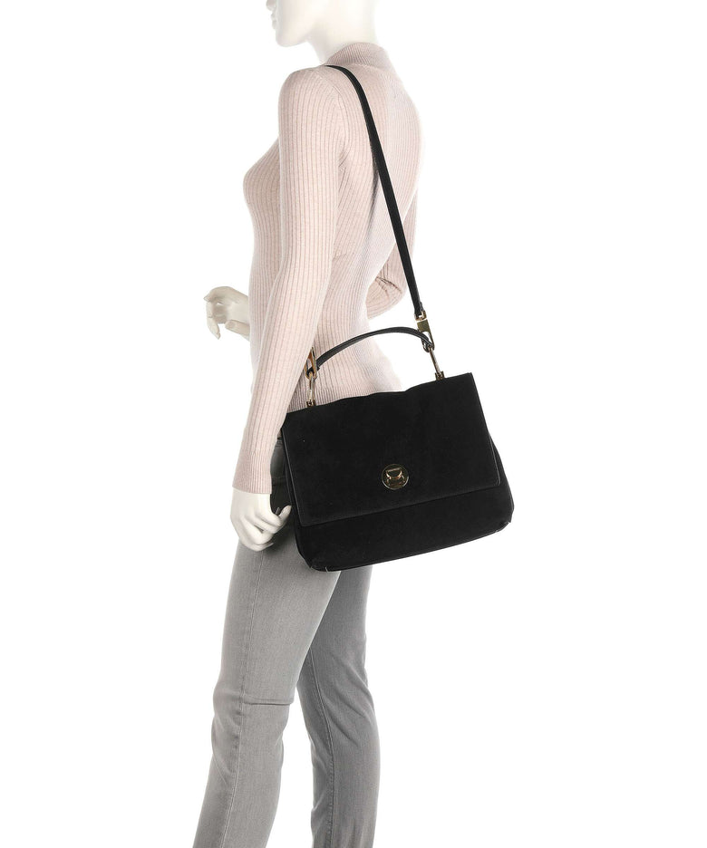 Coccinelle Liya Suede Handbag noir