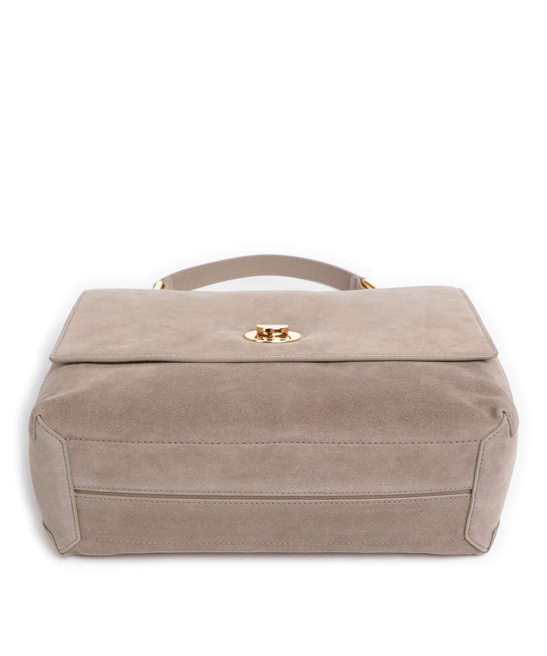 Coccinelle Liya Suede Handbag warm taupe