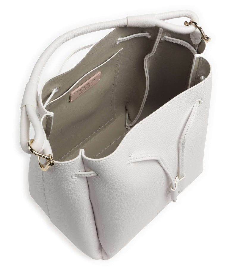 Coccinelle Eclyps Bucket bag brillant white