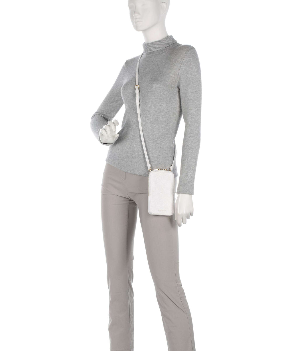 Coccinelle Flor Phone bag brillant white