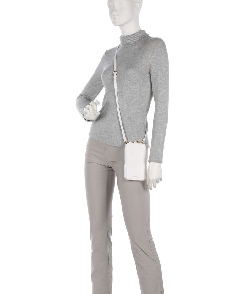 Coccinelle Flor Phone bag brillant white