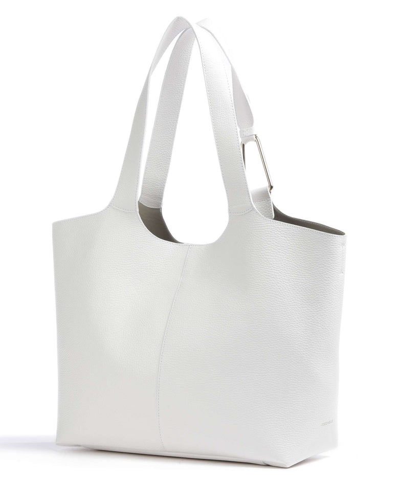 Coccinelle Brume Tote bag brillant white