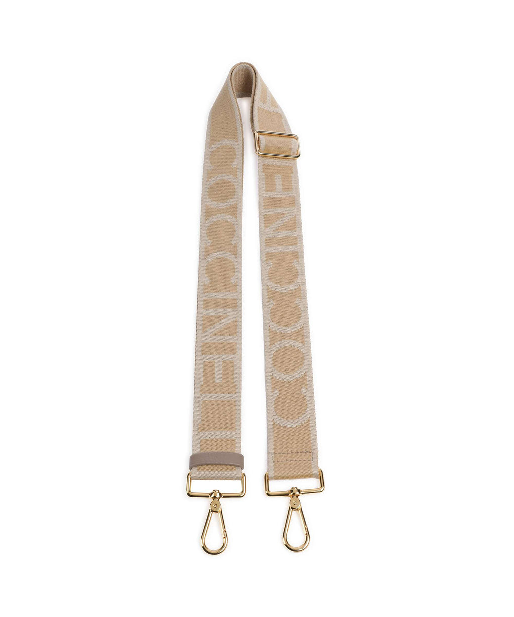 Coccinelle Nastro Signature Bag strap natural/warm taupe