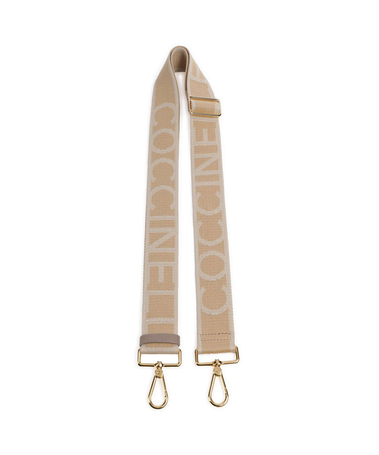 Coccinelle Nastro Signature Bag strap natural/warm taupe